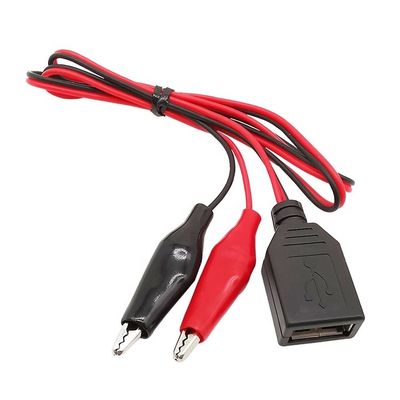 Crocodiles pinces Alligator clip à l'USB Un câble d'adaptateur de fil de test féminin