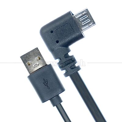 0.5M 1M 2M Chargement de données à angle droit Micro à câble de charge USB pour téléphone et tablette GPS