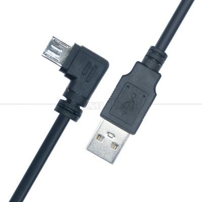 Personnalisation 1m 2m 3m 90 degrés angle droit Micro B V8 connecteur à câble de chargeur de données d'extension USB