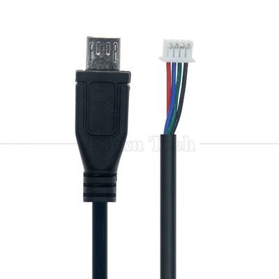 OEM Micro USB personnalisé à JST 4 broches 1.25 mm câble de hauteur
