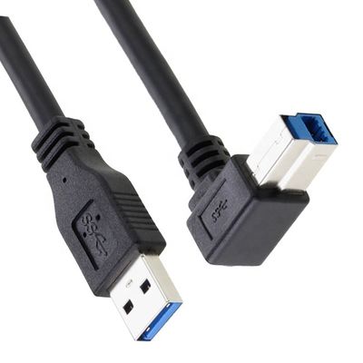 Cable d'imprimante à haute vitesse 5 Gbps 90 degrés à angle droit USB 3.0 A mâle à USB B
