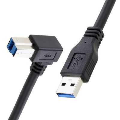 Cable à haute vitesse 5Gbps 90 degrés à angle droit USB 3,0 A mâle à USB type B pour imprimante Epson HP