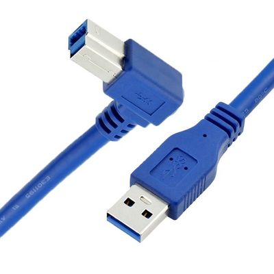 Cable d'imprimante haute vitesse 5 Gbps 90 degrés à angle droit USB 3.0 un mâle à type B pour Epson HP