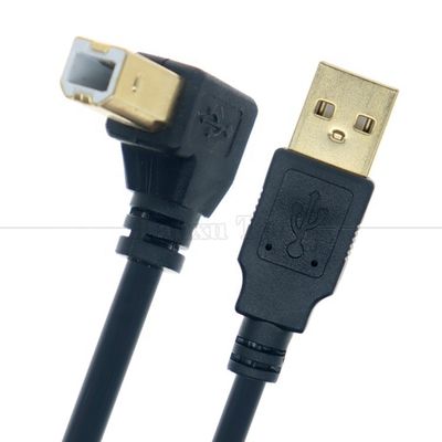 À droite, à gauche, vers le haut, vers le bas, angle de 90 degrés, angle USB A à USB B, câble pour le scanner d'imprimante